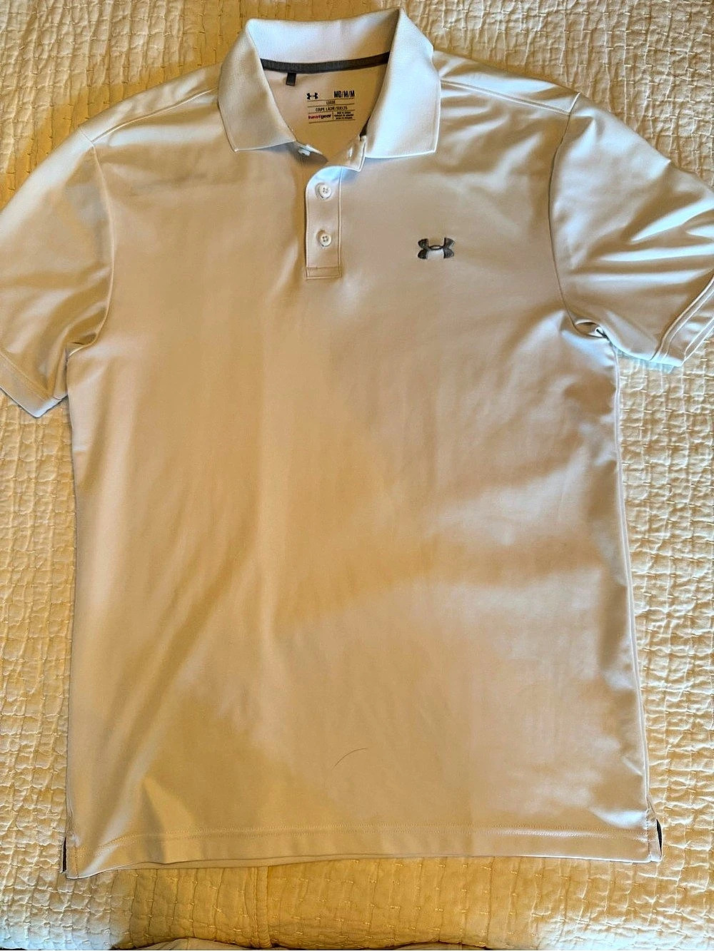 NWOT Under Armour HeatGear Loose Fit Performance Polo Men's Polo White M